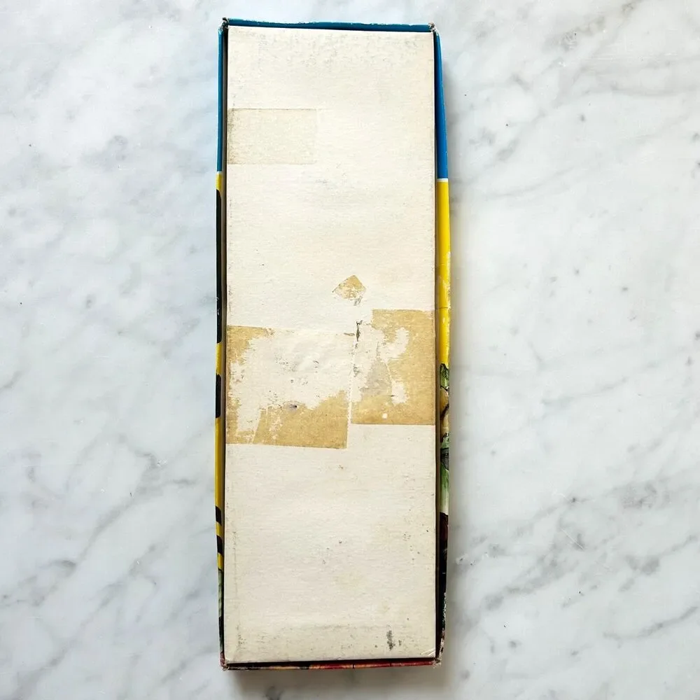 Vintage Fondue Forks Set 9 Stainless Steel Wood Handles Color Tips Box MCM